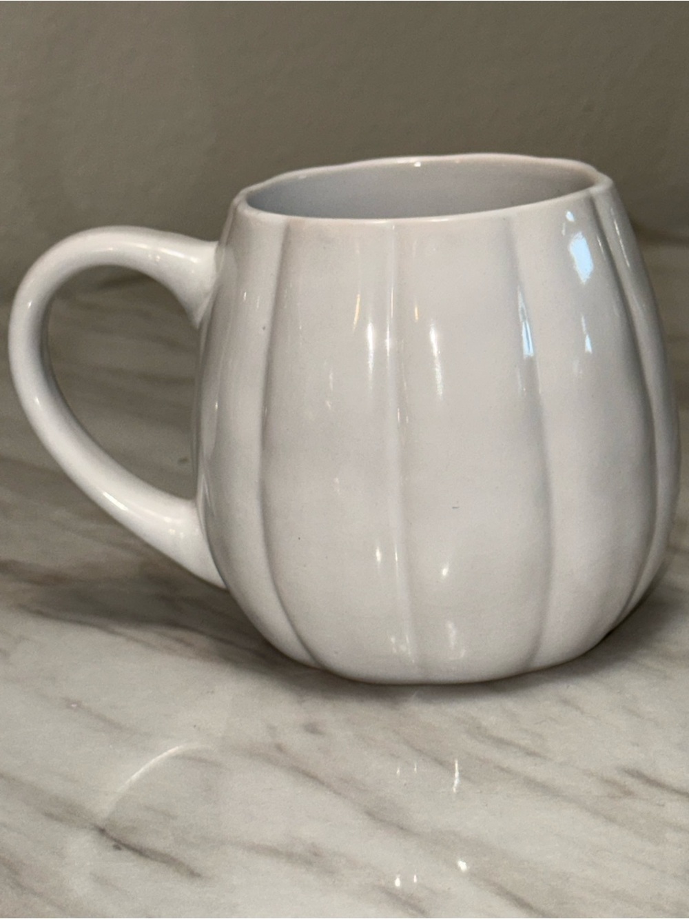 Royal Norfolk Pumpkin white Large 18oz Mug seasonal height 4.5”